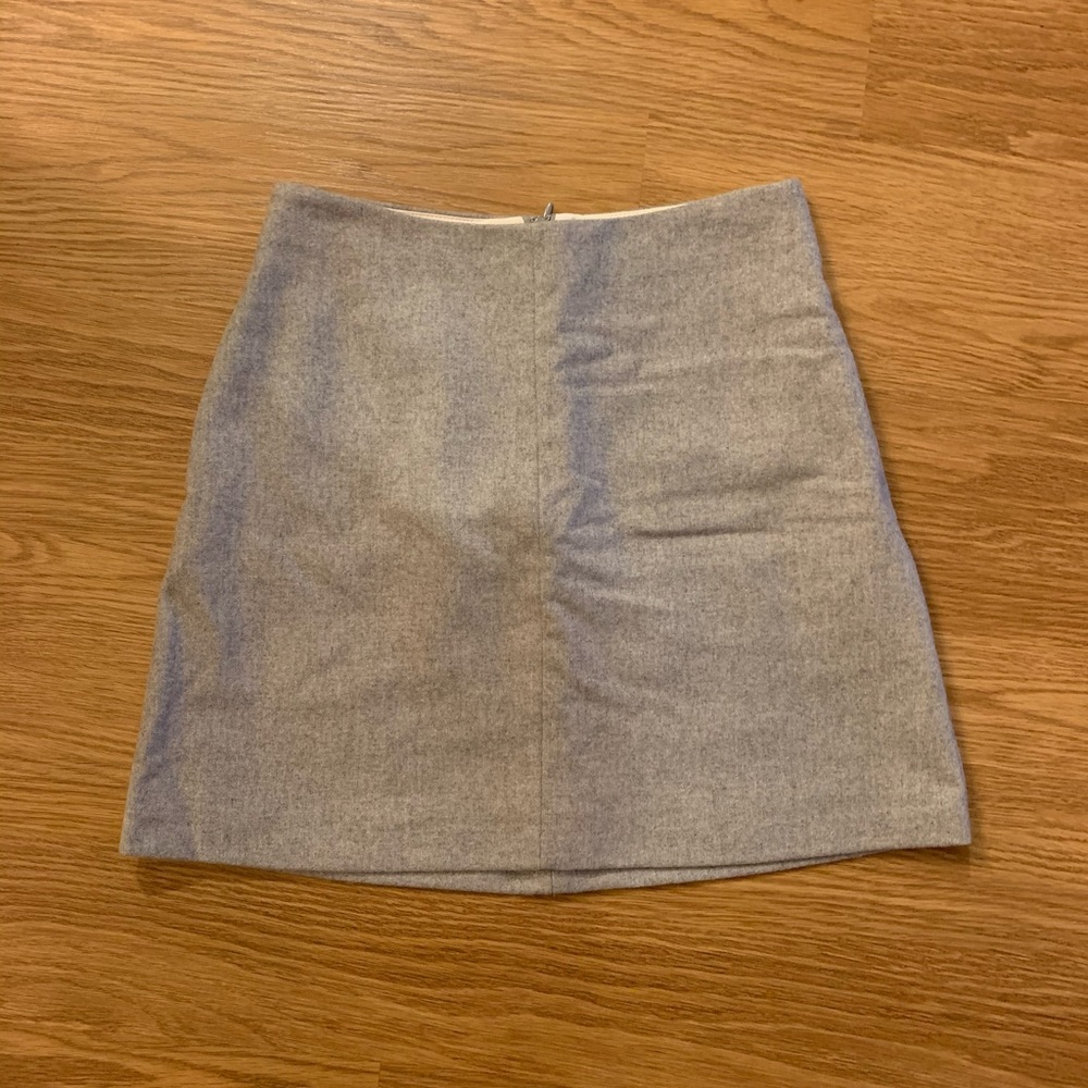 Aritzia Grey Wool Mini Skirt